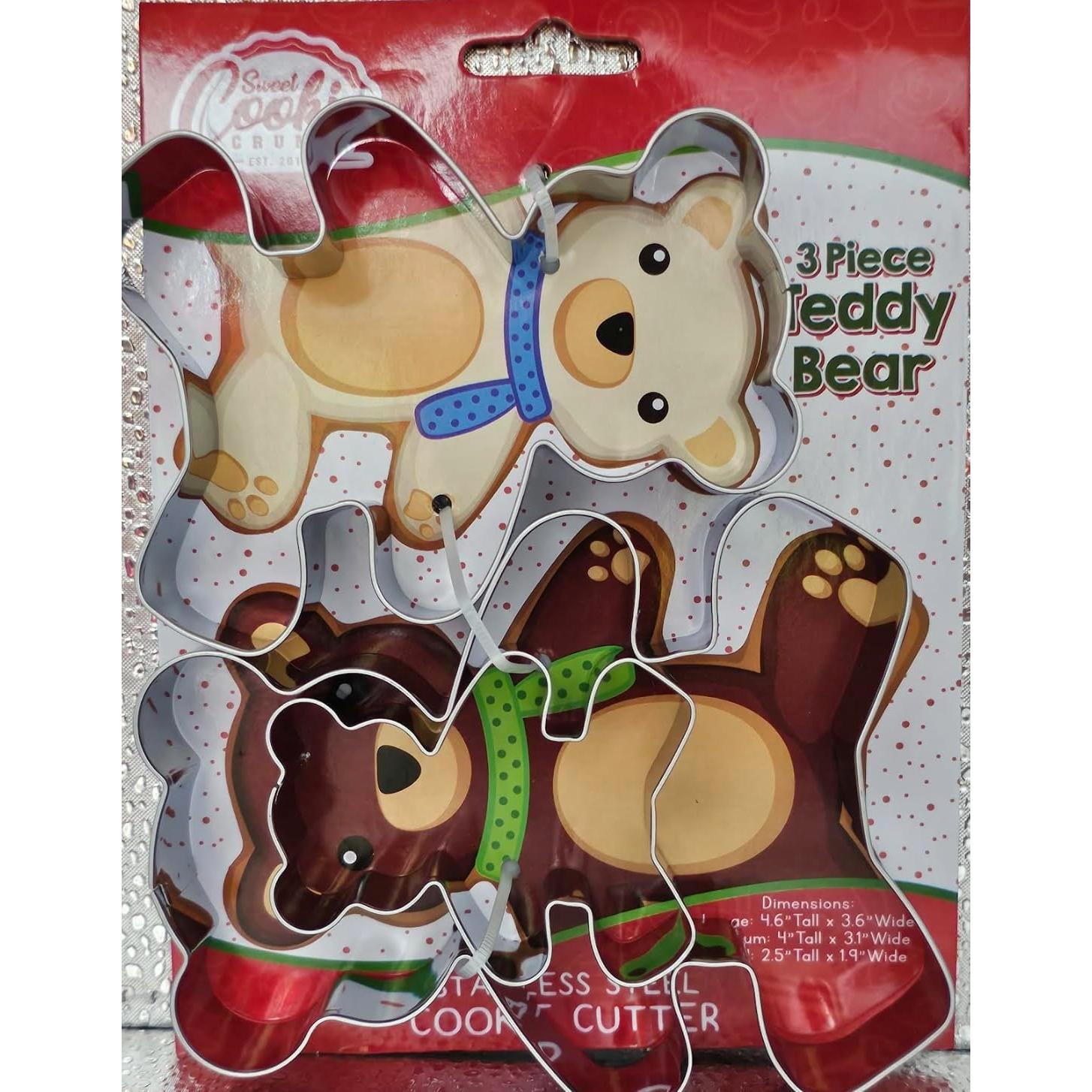 Juego de Cortadores de Galletas Oso Sweet Cookie Crumbs 3 Pzas