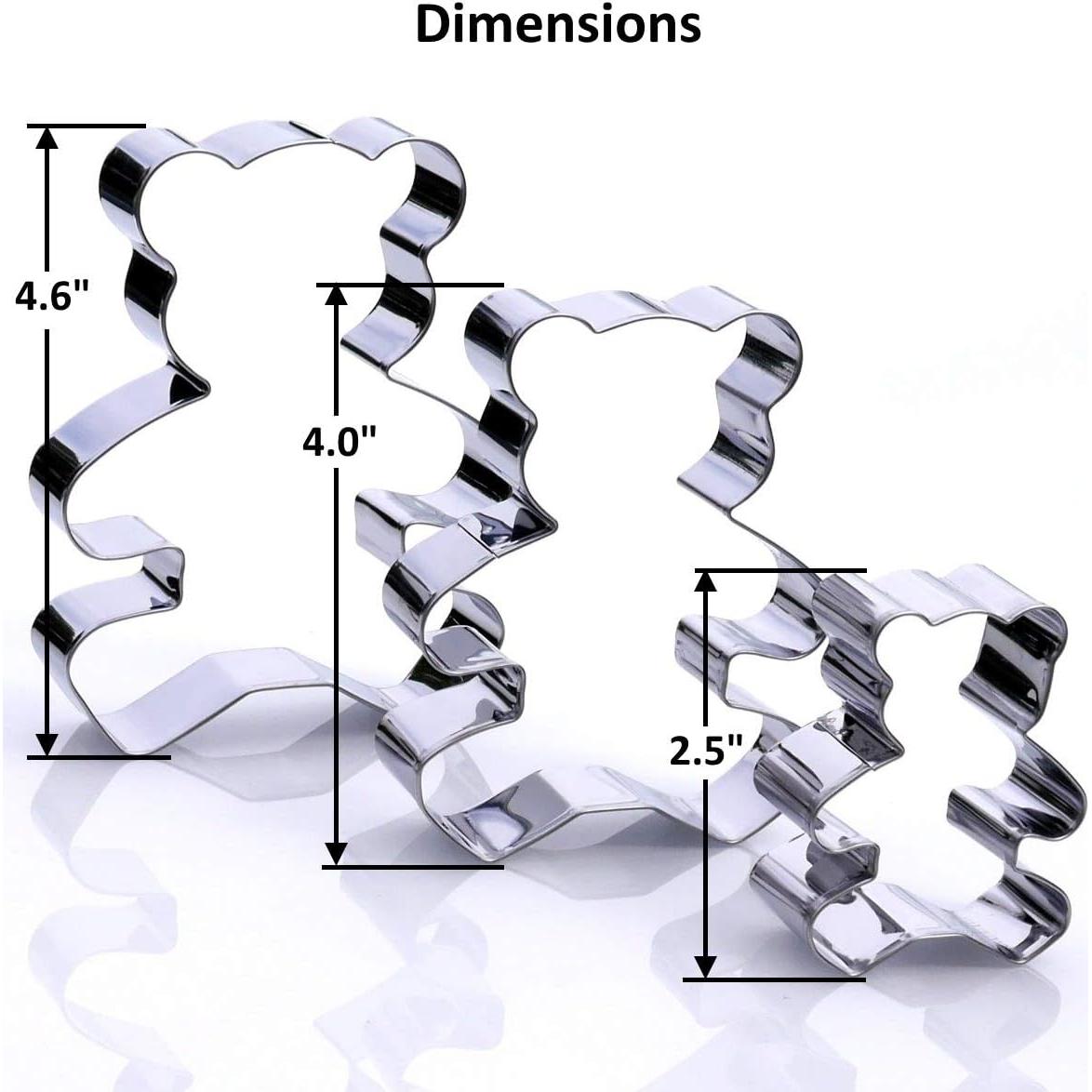 Juego de Cortadores de Galletas Oso Sweet Cookie Crumbs 3 Pzas