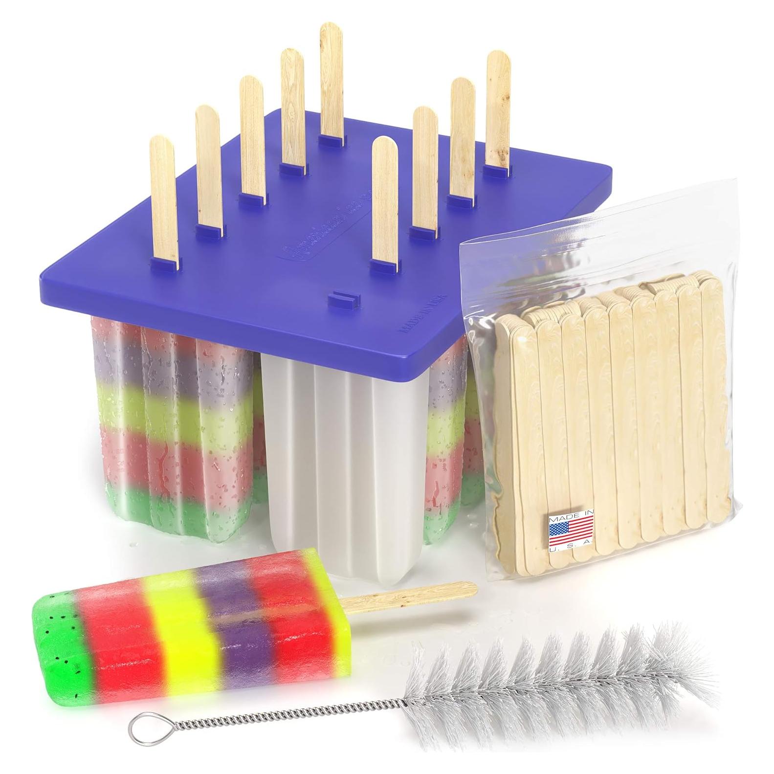 Molde para Paletas Congeladas Heezy - 10 Moldes 66.5 ml Azul