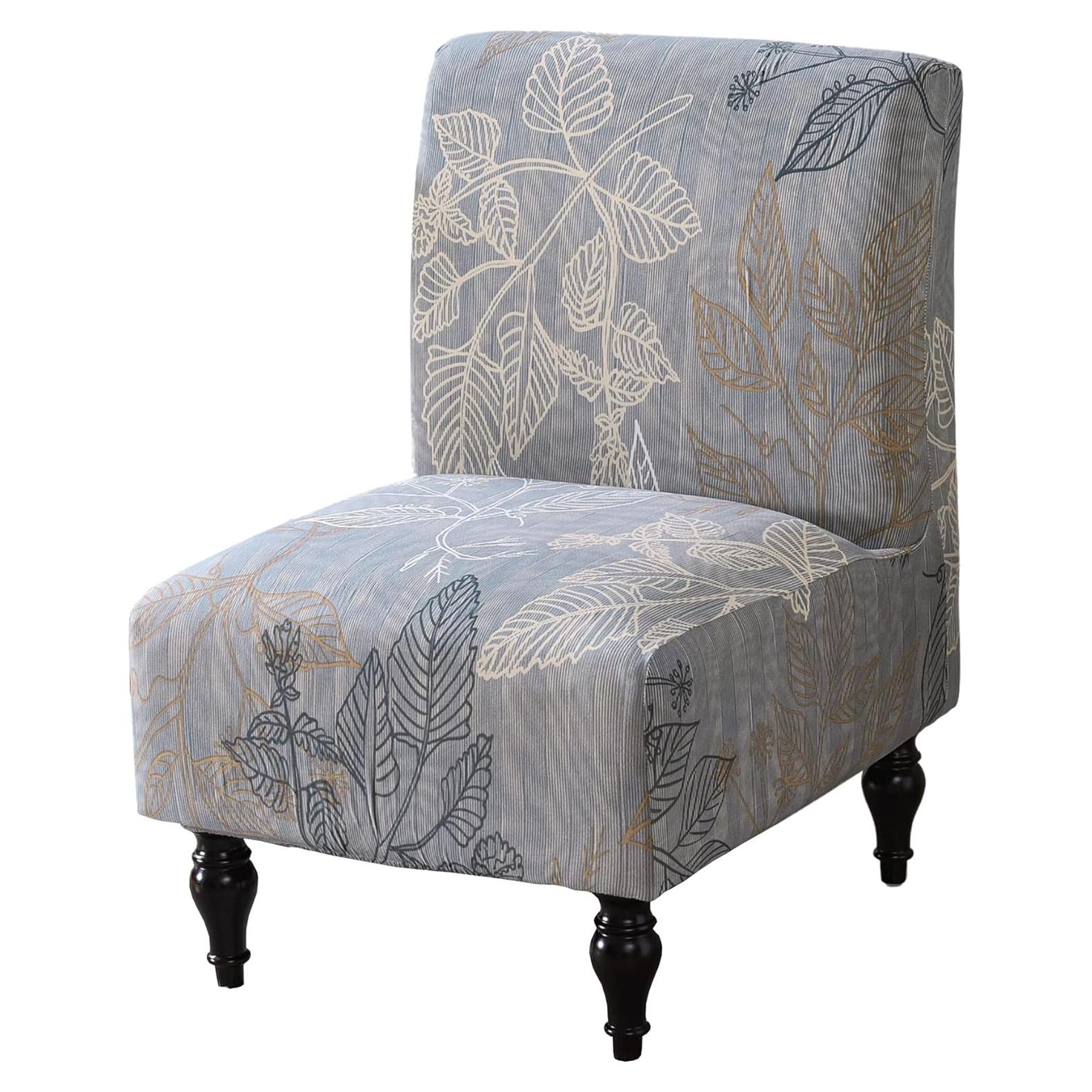 Funda de Silla Jusmate Ajustable Hojas Grises Antideslizante