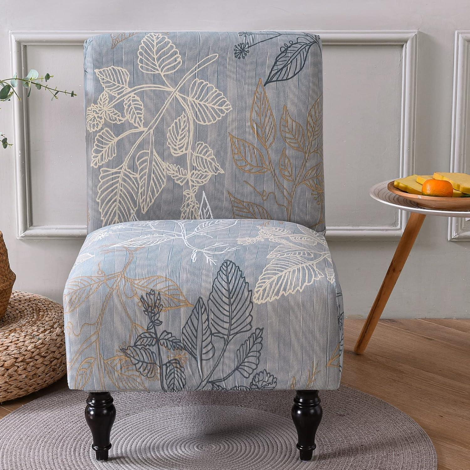 Funda de Silla Jusmate Ajustable Hojas Grises Antideslizante