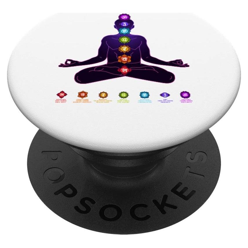 PopSockets PopGrip Chakra Negro Intercambiable 10.9x8.6 cm