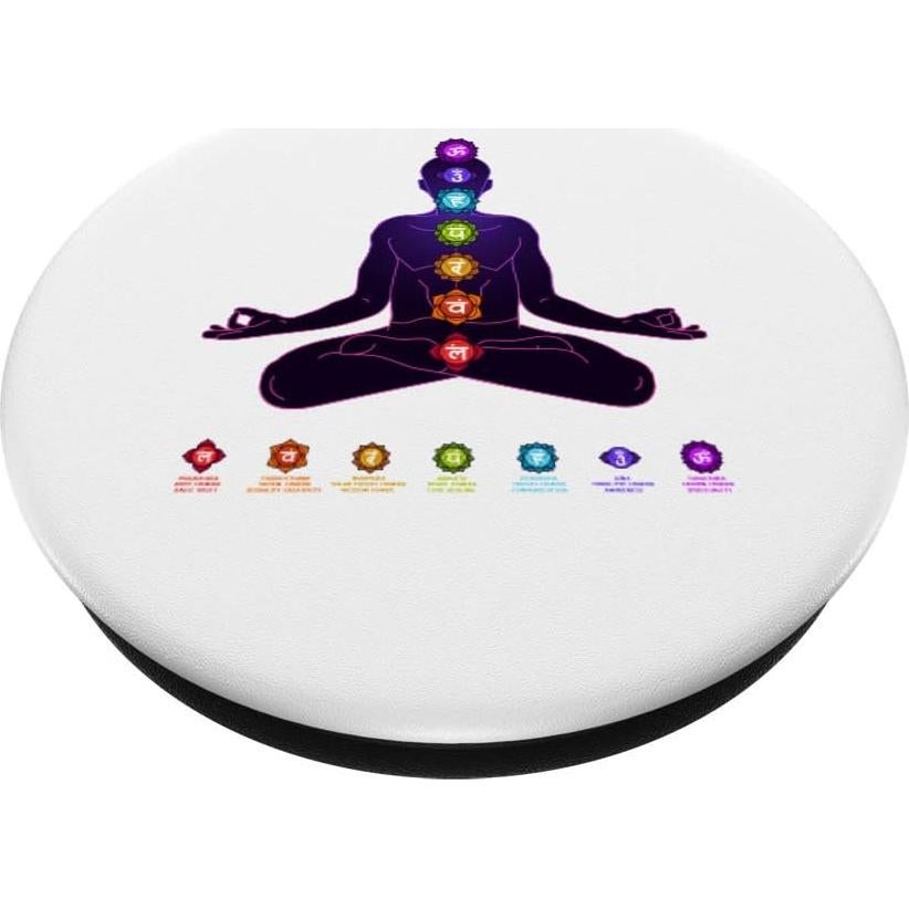 PopSockets PopGrip Chakra Negro Intercambiable 10.9x8.6 cm