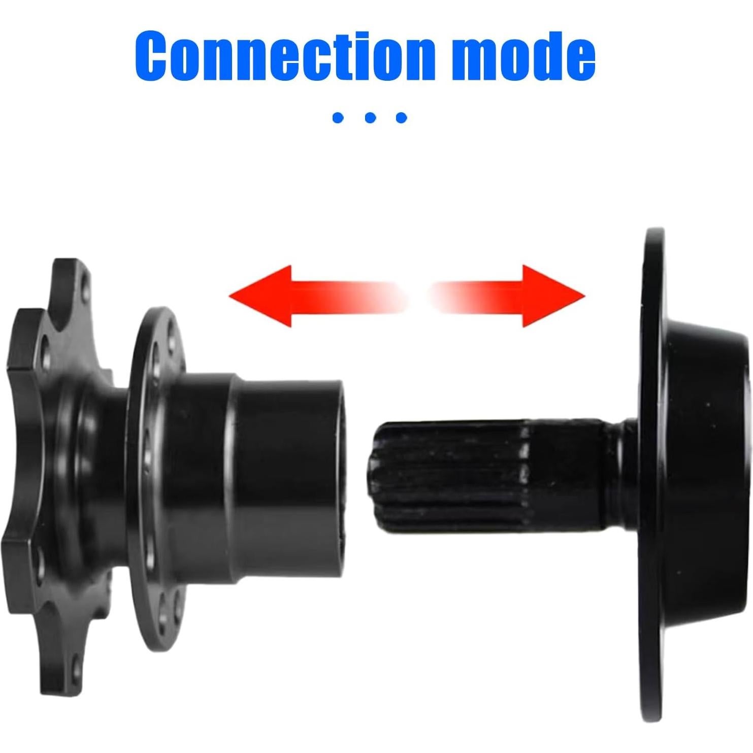 Adaptador de Volante Sodcay Universal 6 Agujeros Aluminio Negro