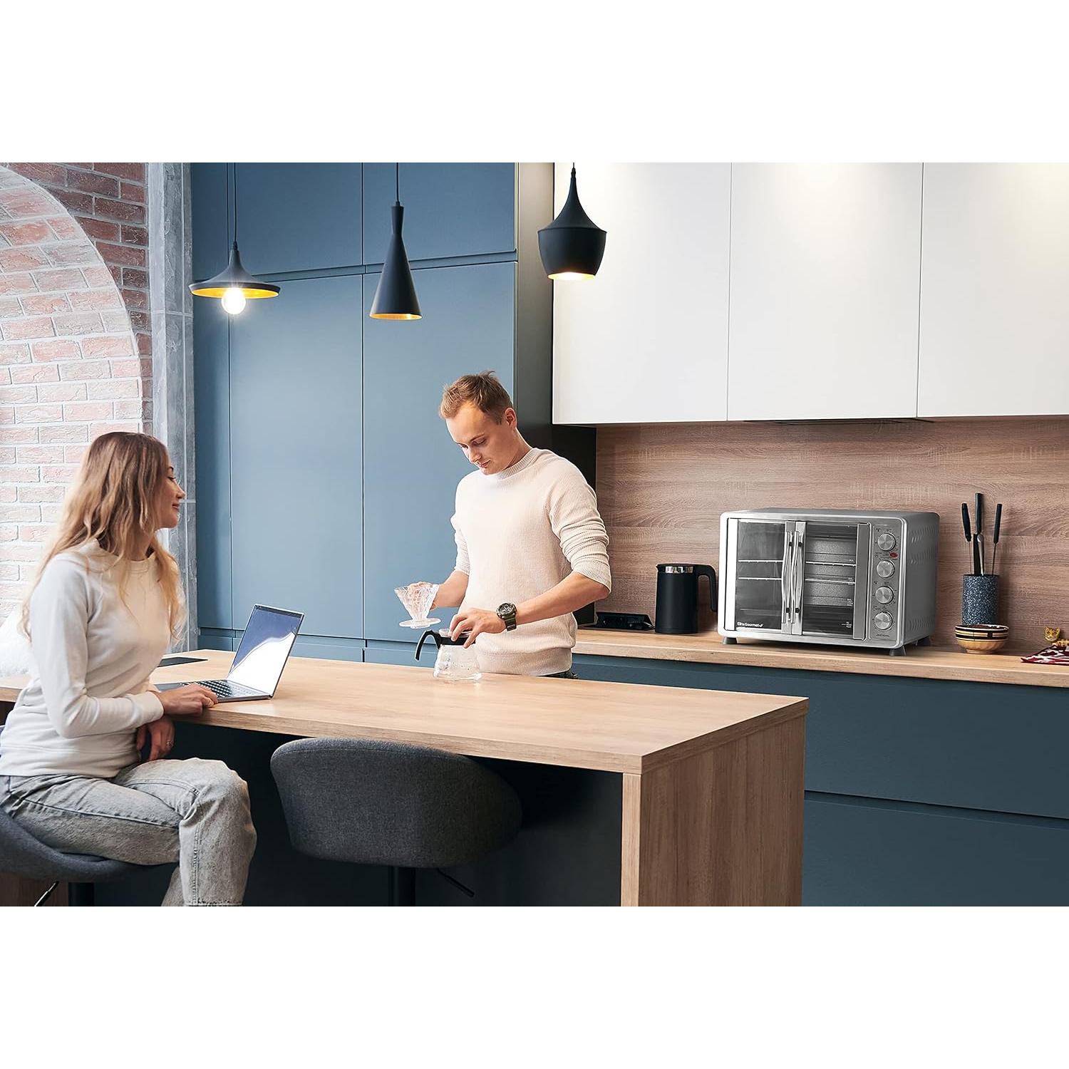 Horno de Convección Elite Gourmet ETO-4510M 45L Acero Inoxidable