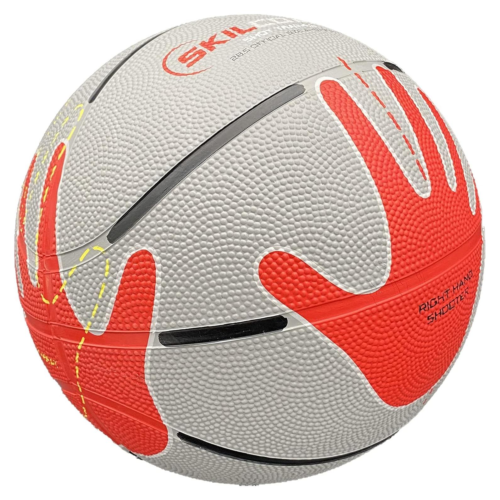 Baden SkilCoach Shooter's Basketball | Rubber Training Basketball | Teaches Hand Postioning | Basektball Training Aid | 28.5-Inch Ball