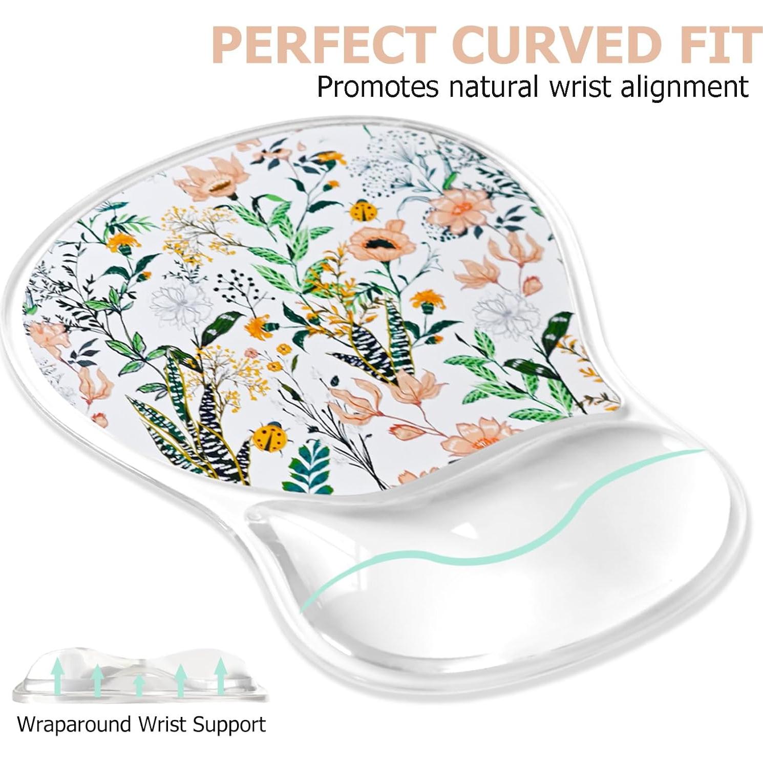 Alfombrilla de Ratón Ergonómica NEENALO Floral con Reposamuñecas