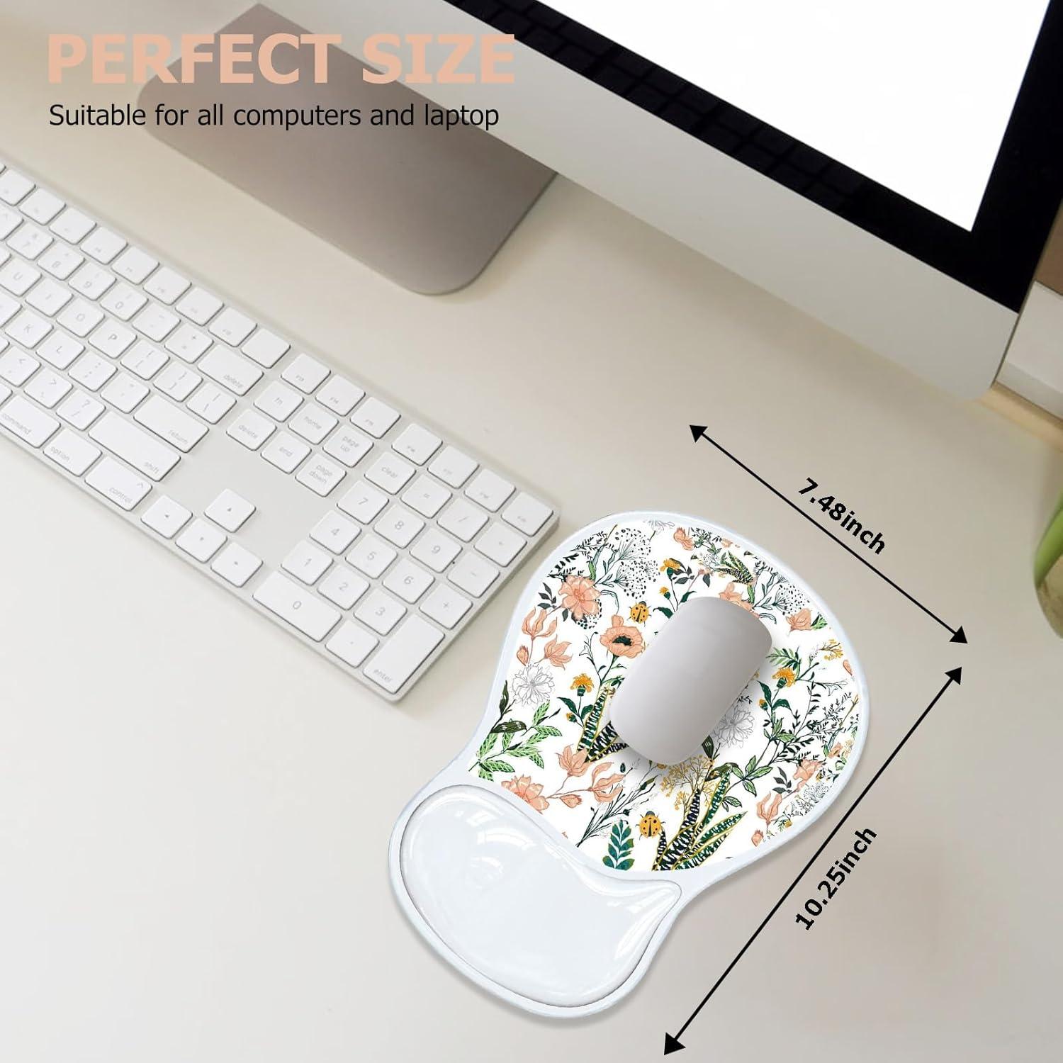 Alfombrilla de Ratón Ergonómica NEENALO Floral con Reposamuñecas