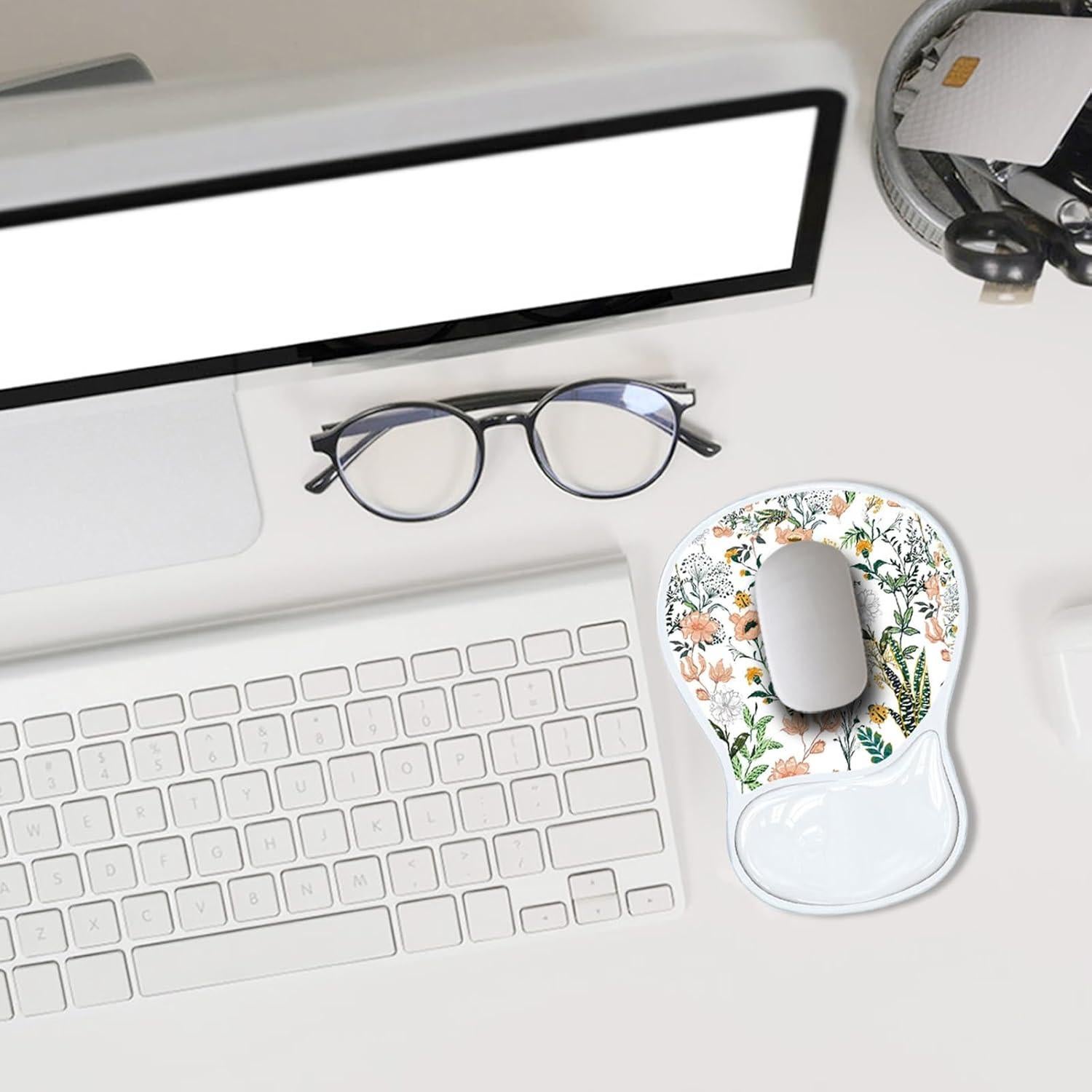 Alfombrilla de Ratón Ergonómica NEENALO Floral con Reposamuñecas