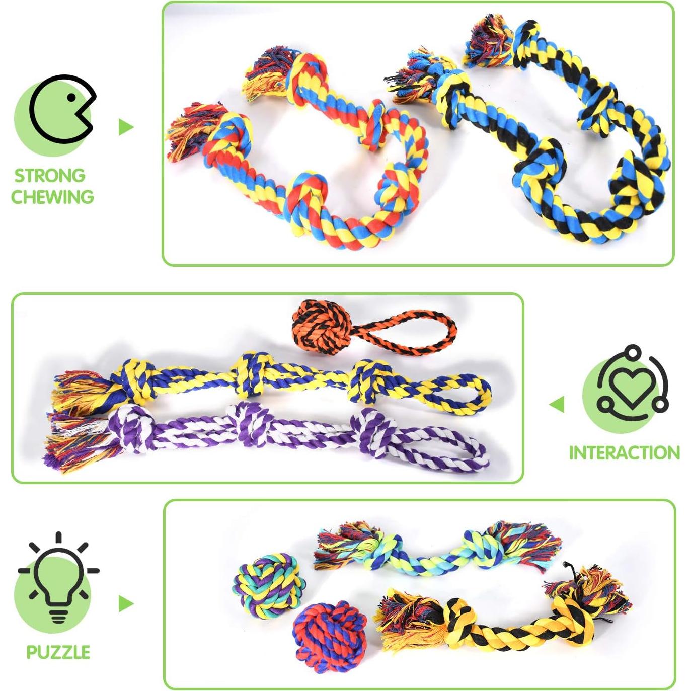 Juguetes para Perros SHARLOVY Set de 9 Resistentes
