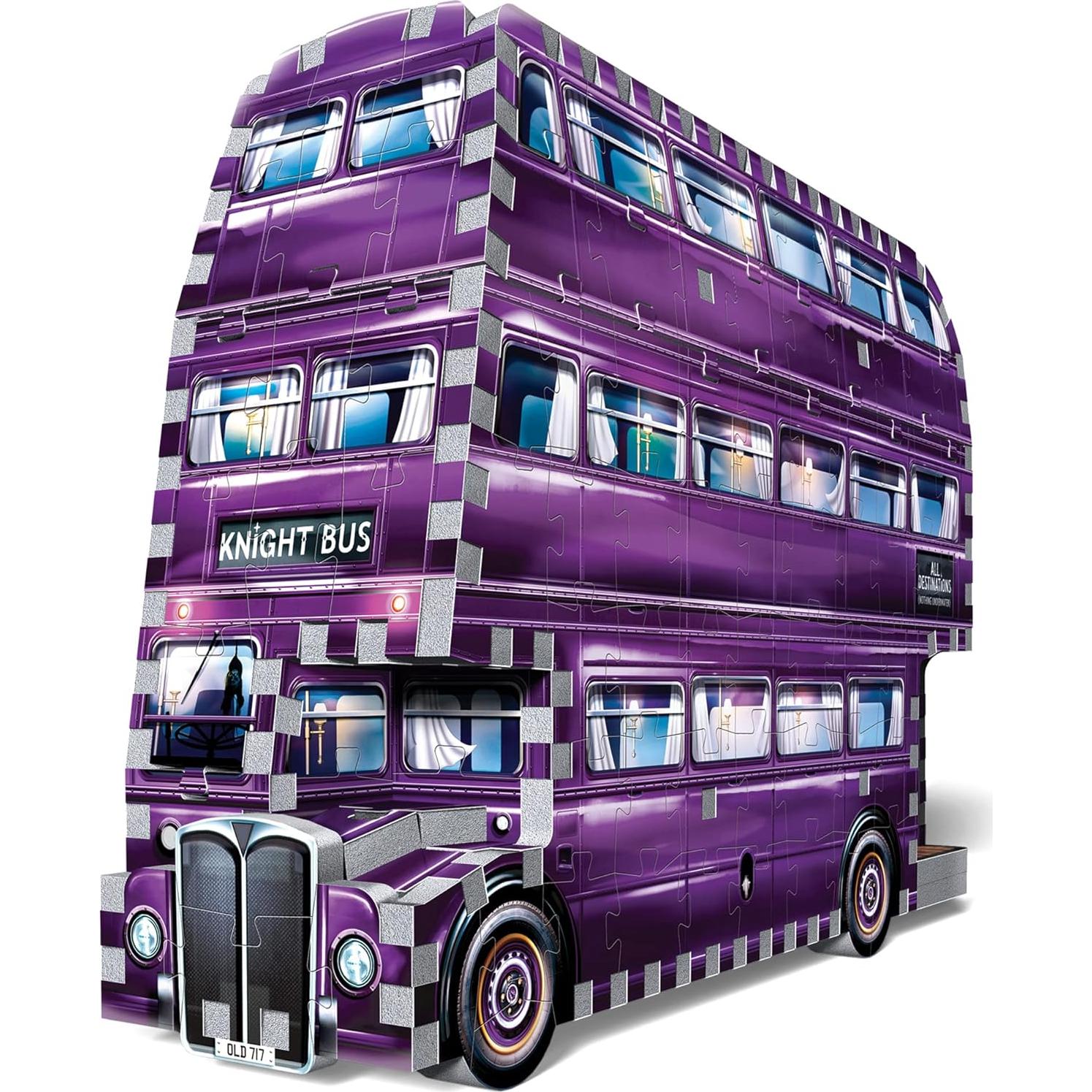 Wrebbit3D Harry Potter 3D Puzzle Model of The Knight Bus | 280 Jigsaw Puzzle Pieces | Build and Journey Through The Wizarding World