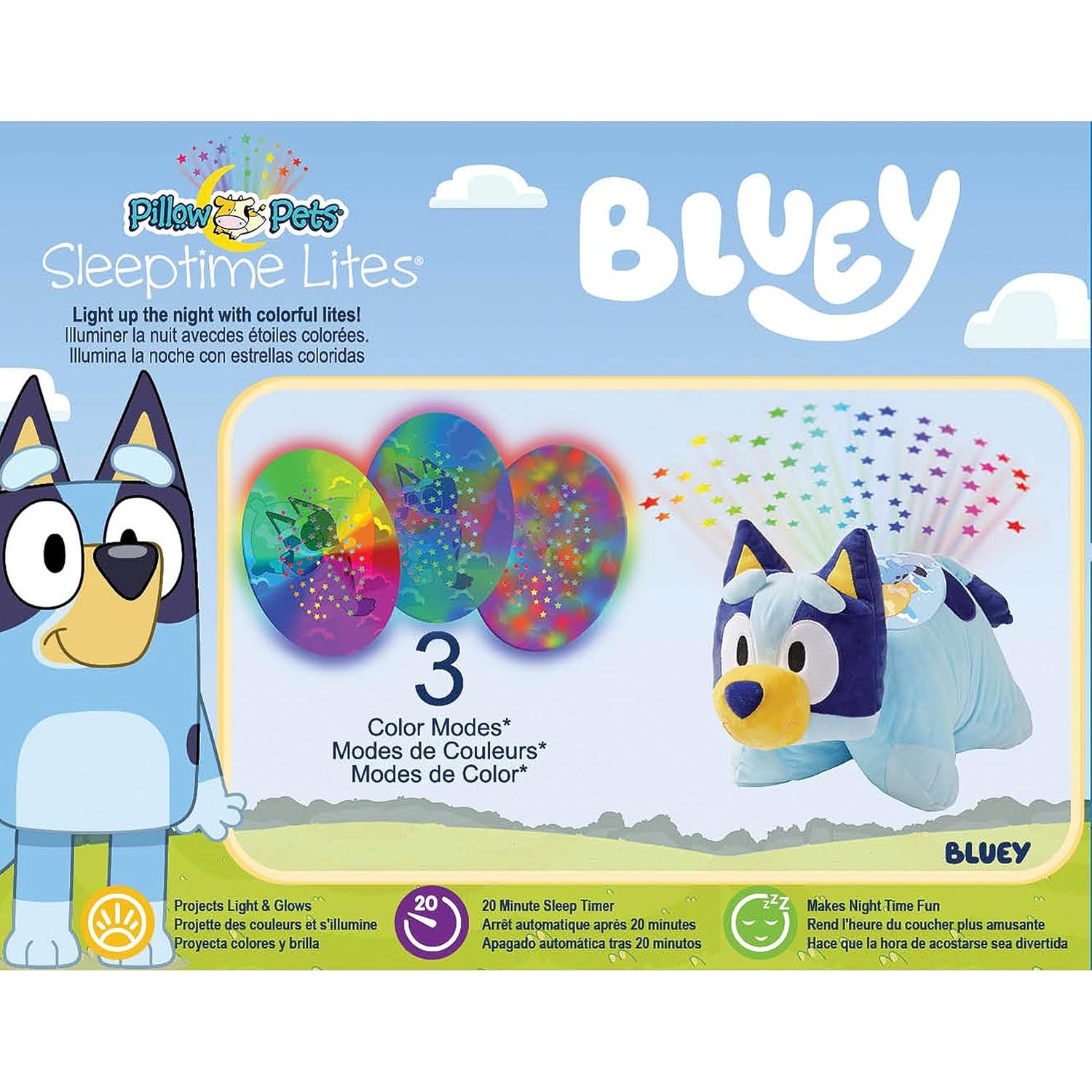 Luz de Sueño Pillow Pets Bluey 27,94 cm Proyector Estrellas