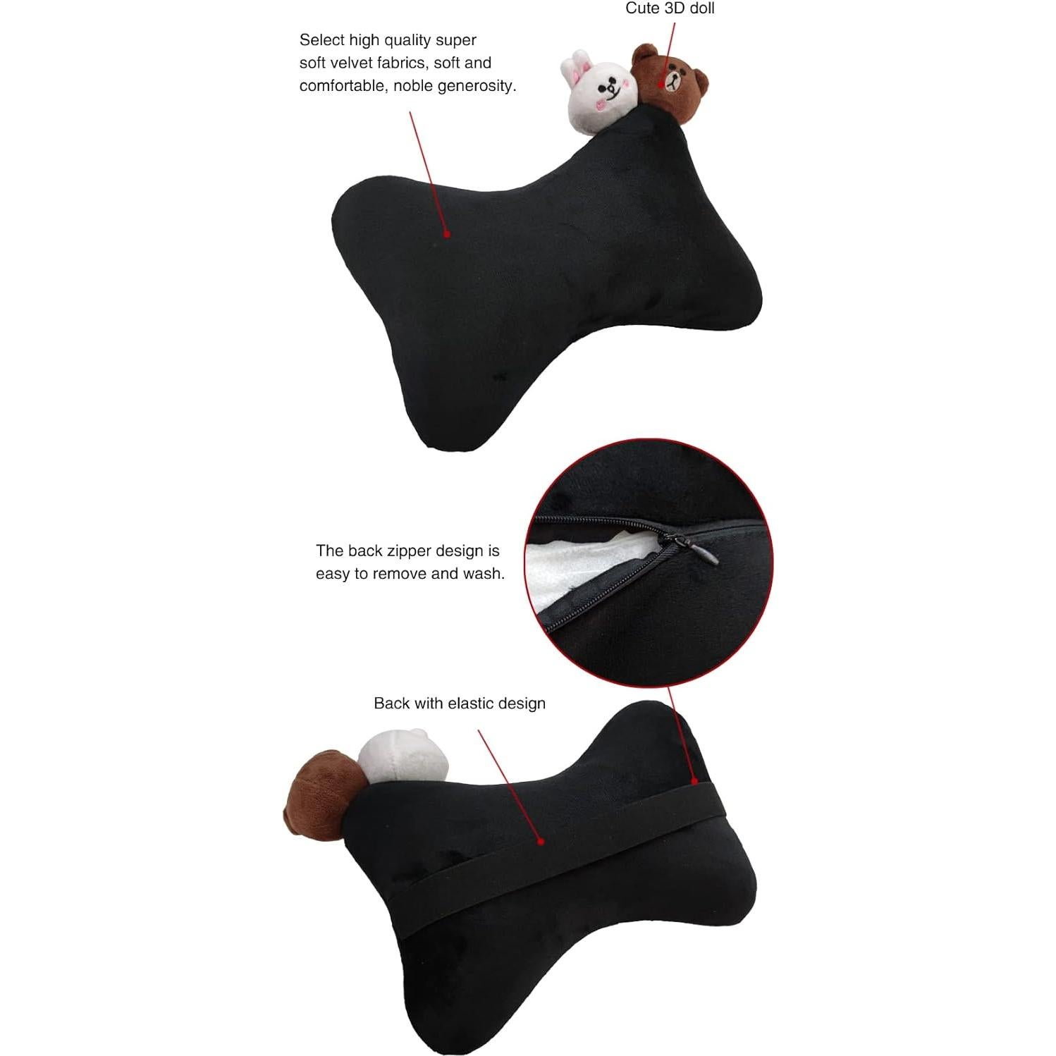 Almohadas de Cuello Tianmei 2 Piezas para Coche y SUV