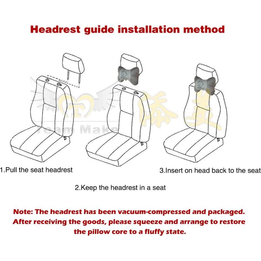 Almohadas de Cuello Tianmei 2 Piezas para Coche y SUV