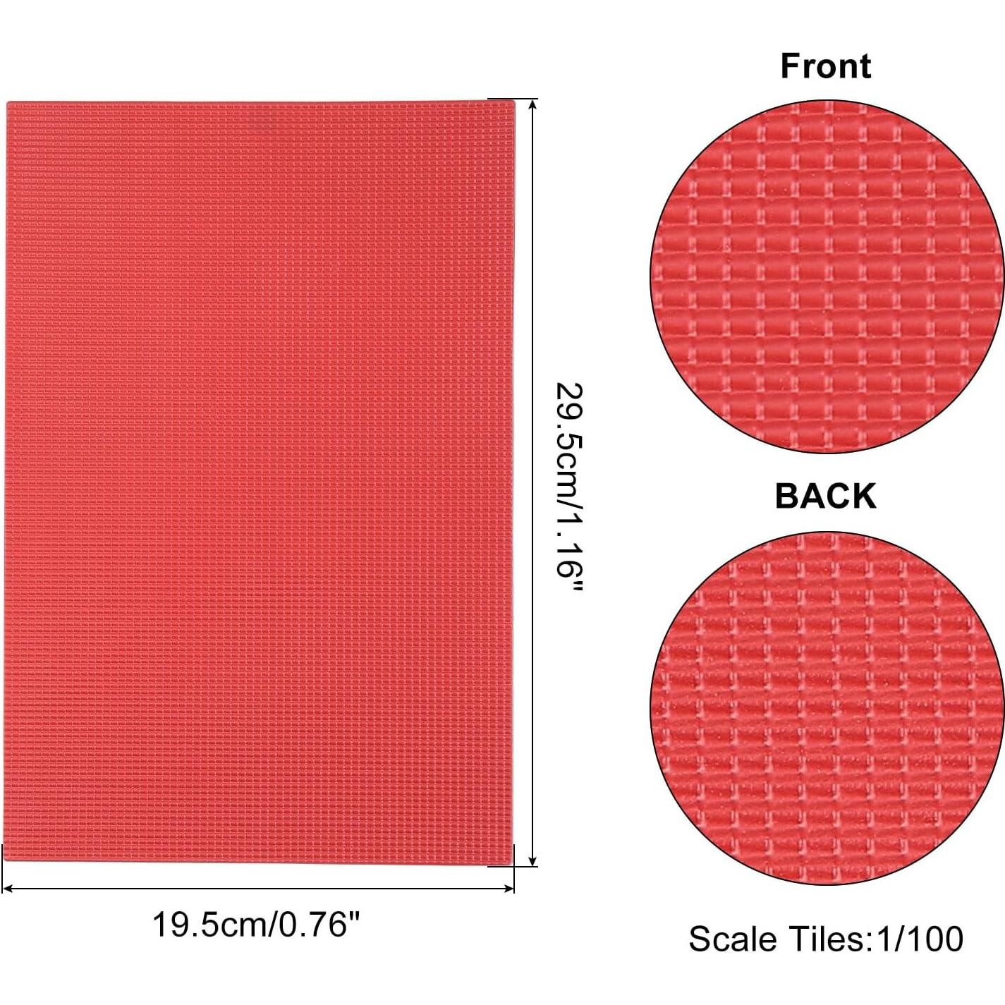 Tejas de Techo Miniatura MECCANIXITY PVC 29.5x19.5cm Rojo Oscuro
