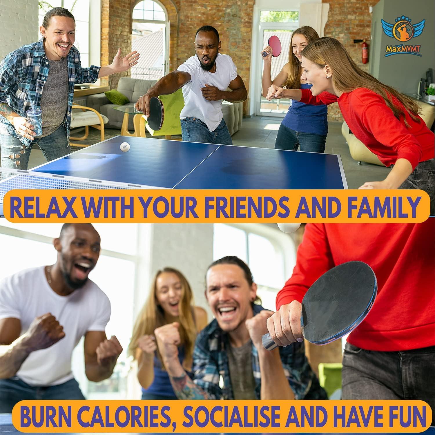 Juego de Palas de Ping Pong MaxMVMT M7 - 4 Palas y 8 Pelotas