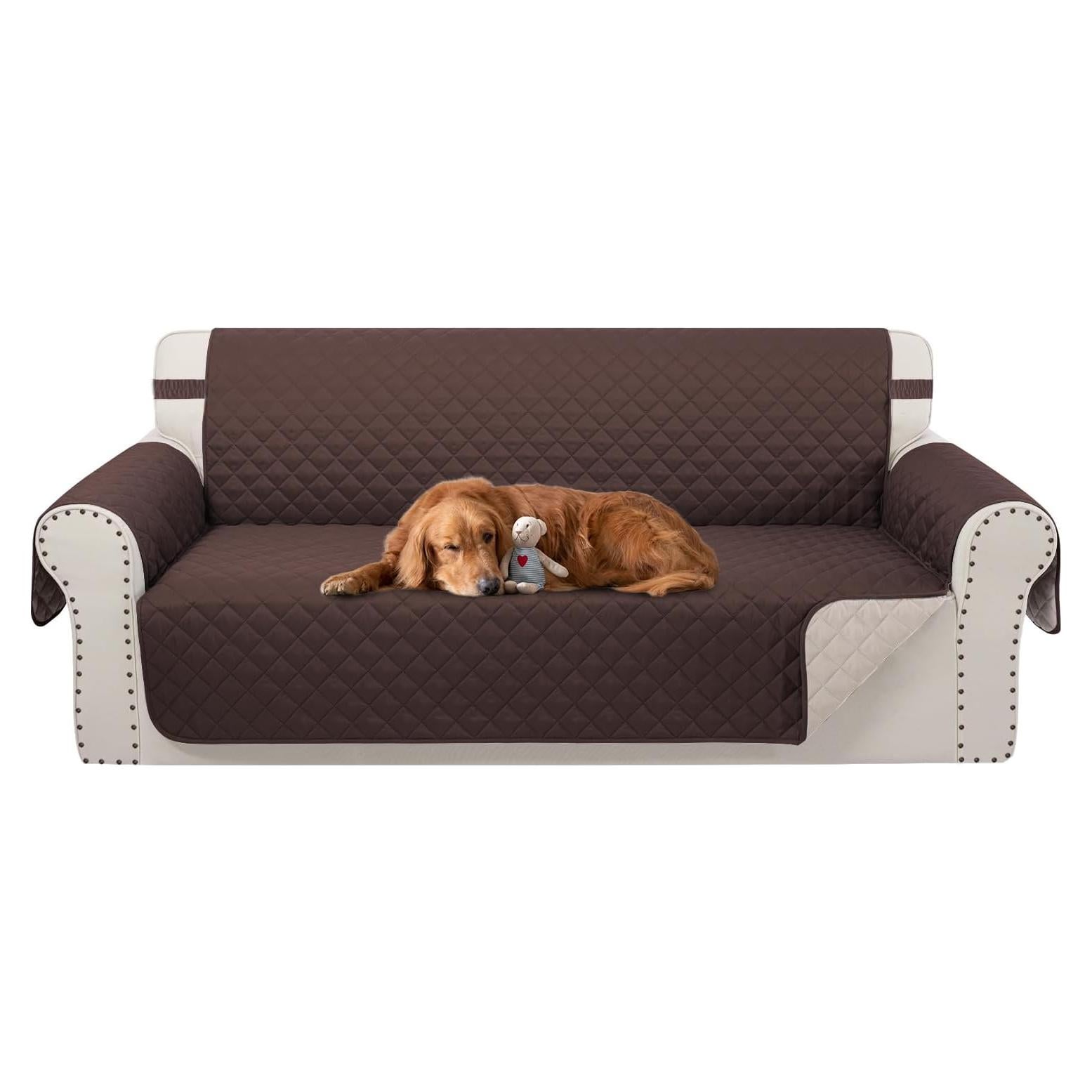 Funda de sofá reversible Luxshare Home 3 cojines Chocolate/Beige