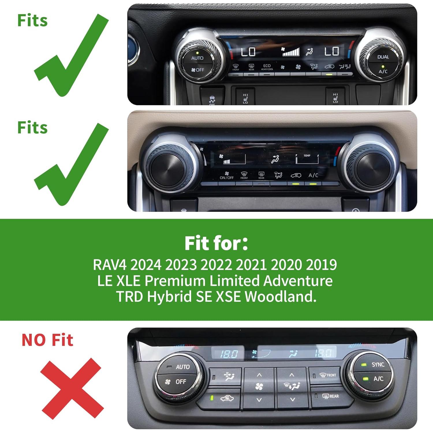 Accesorios Toyota RAV4 2025-2019 - Cubiertas de Perilla 4pcs