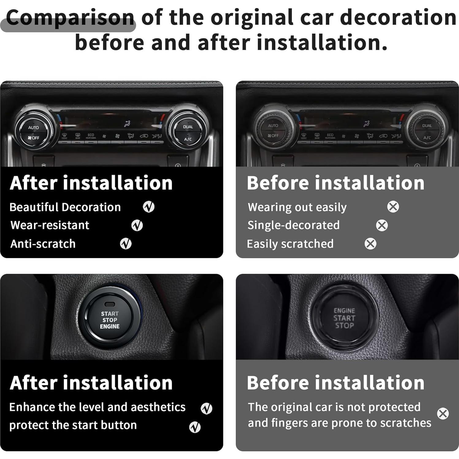 Accesorios Toyota RAV4 2025-2019 - Cubiertas de Perilla 4pcs