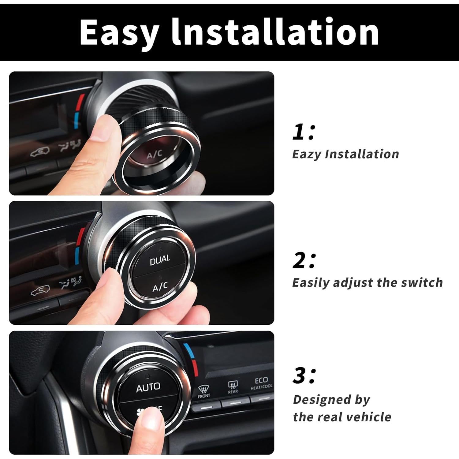 Accesorios Toyota RAV4 2025-2019 - Cubiertas de Perilla 4pcs