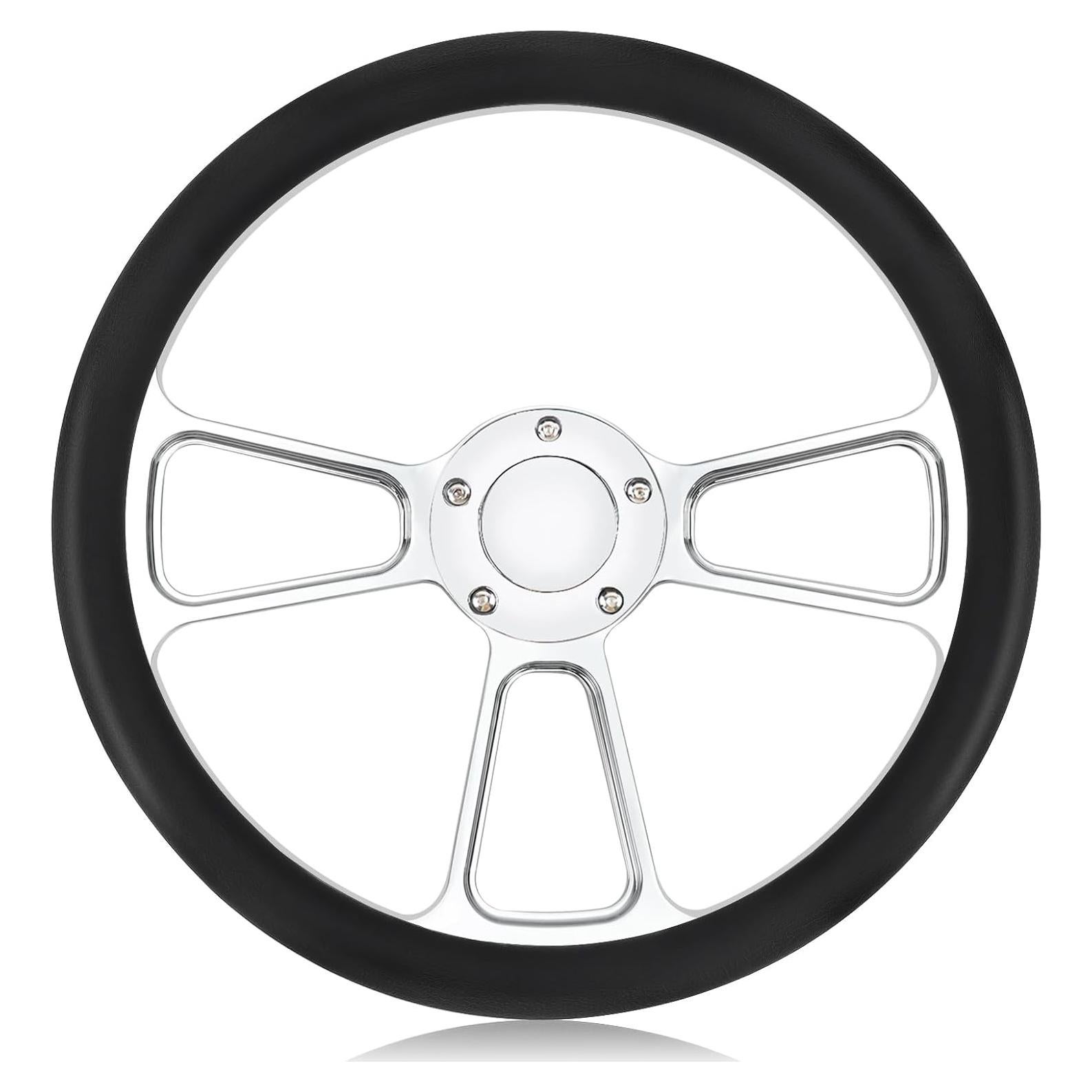 Volante de carreras QYMOPAY 35,56 cm cuero 5 agujeros
