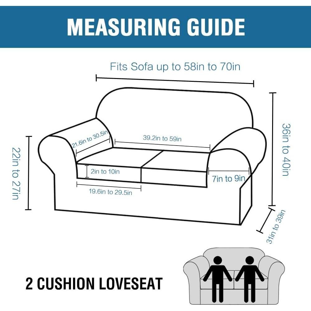 Funda de Sofá H.VERSAILTEX 3 Piezas Ajuste Stretch Arena