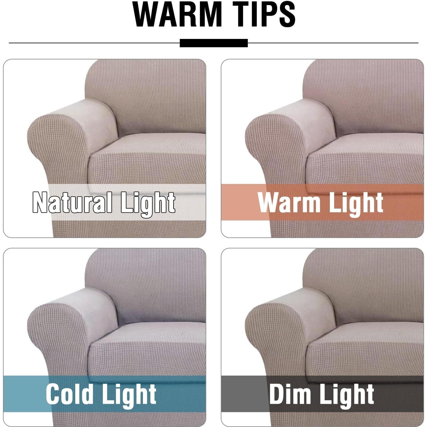 Funda de Sofá H.VERSAILTEX 3 Piezas Ajuste Stretch Arena