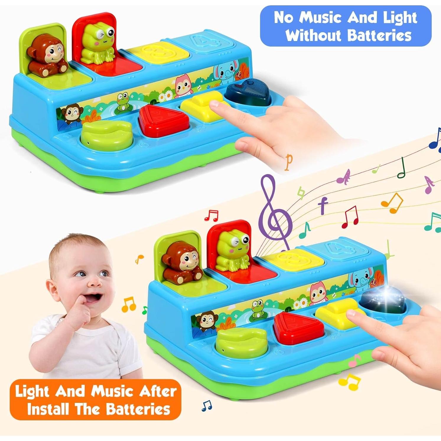 Juguete Musical Interactivo para Bebés 6-18 Meses - Azul