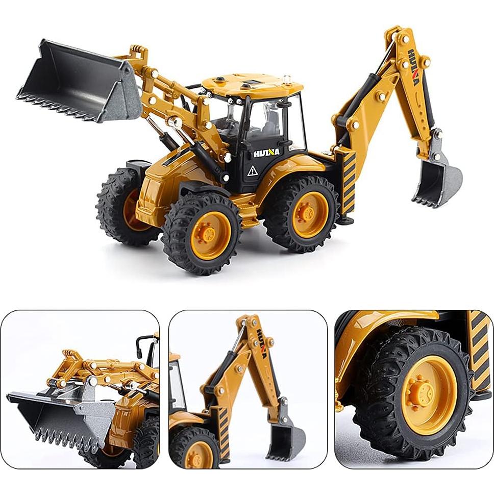 Excavadora de metal Dollox 1:50 Cargador Frontal Juguete