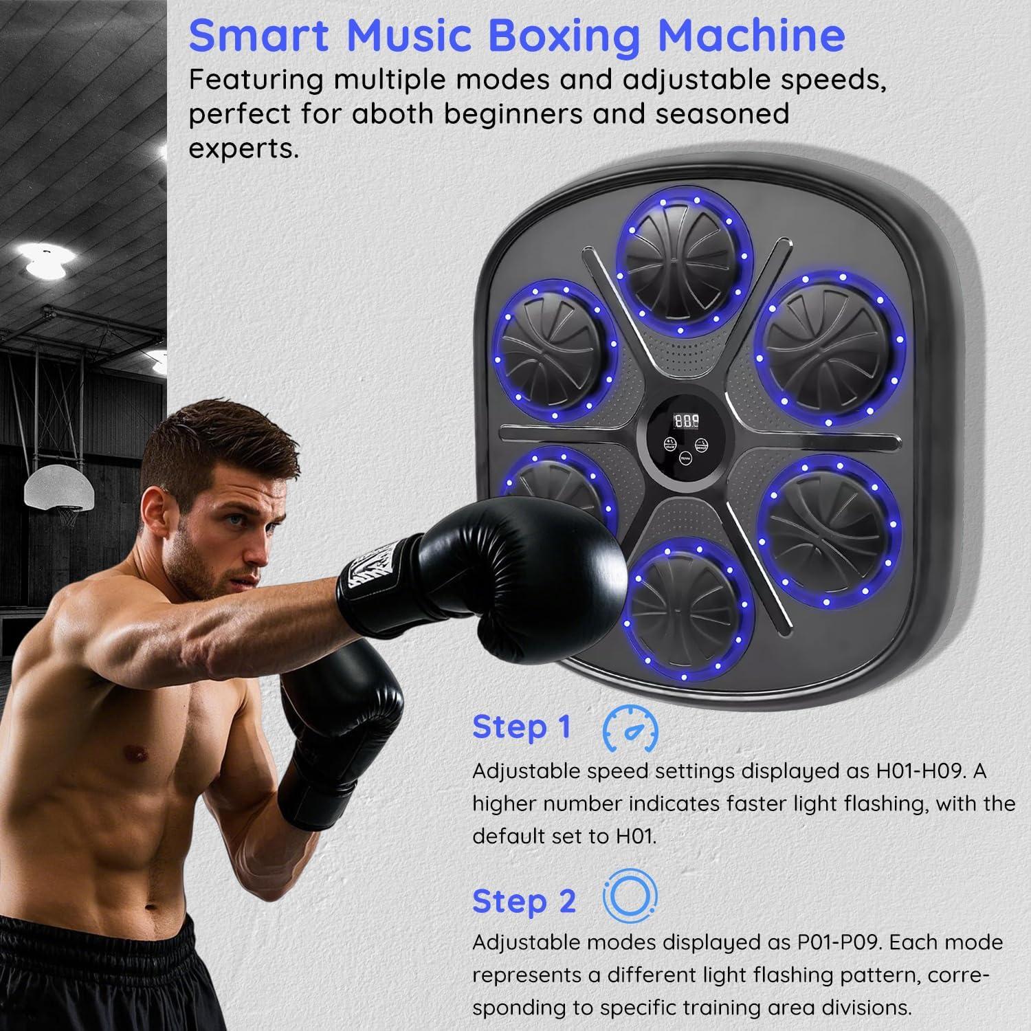 Máquina de Boxeo Musical Zonervella Inteligente 9 Modos