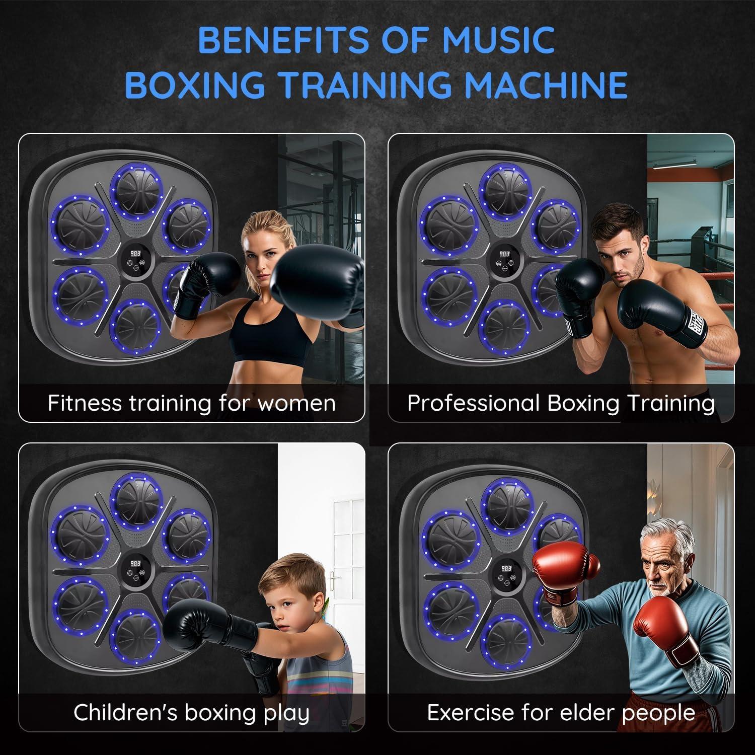 Máquina de Boxeo Musical Zonervella Inteligente 9 Modos