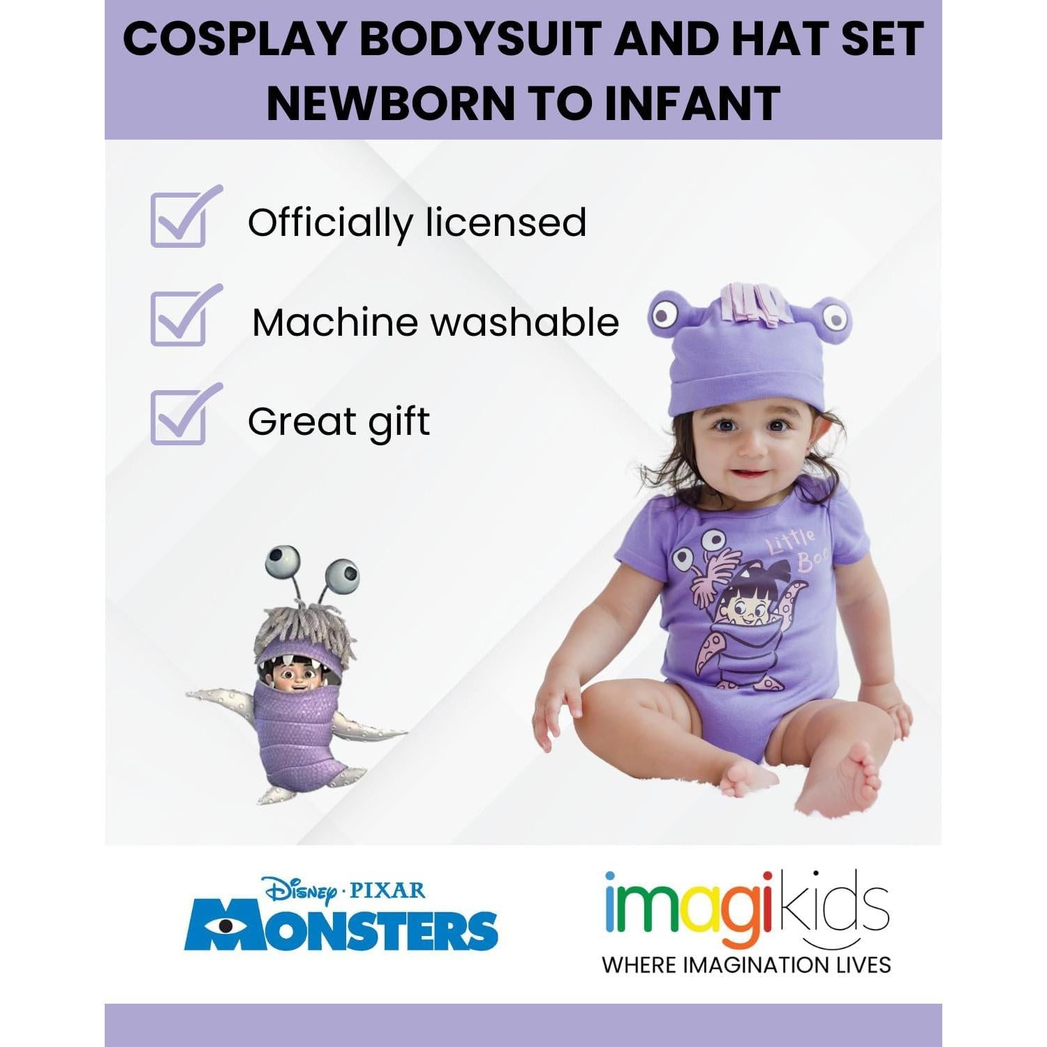 Conjunto Body y Sombrero Cosplay Disney Boo Bebés 0-24 Meses