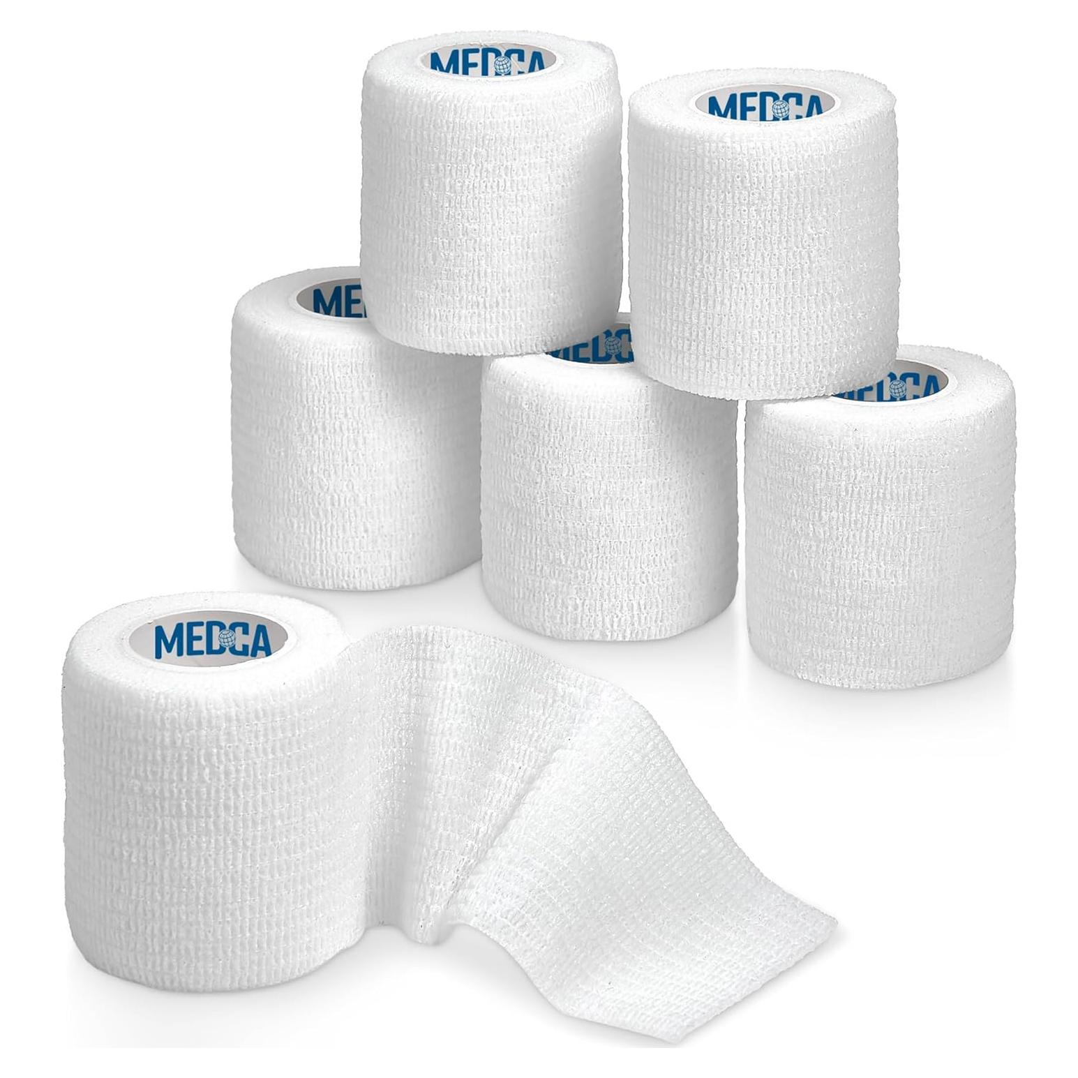 Cinta Cohesiva Autoadherente MEDca - 6 Rollos 5 cm x 4.57 m