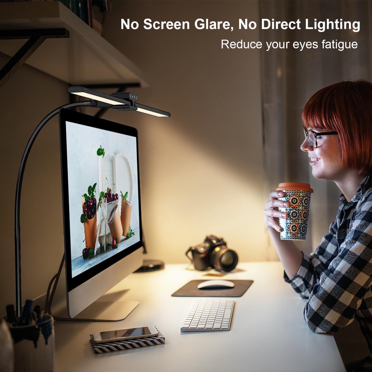 Lámpara de Escritorio EppieBasic 24W LED Doble Cabeza