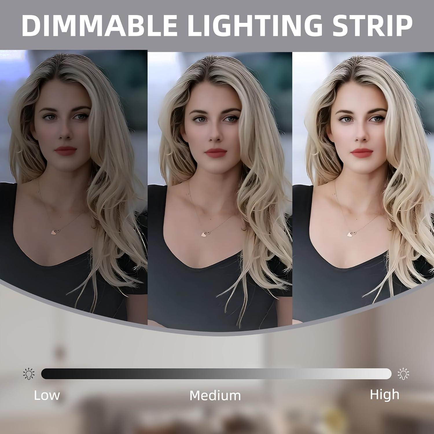 Espejo de Maquillaje VANITII Iluminado LED 30.48x22.86cm 3 Modos