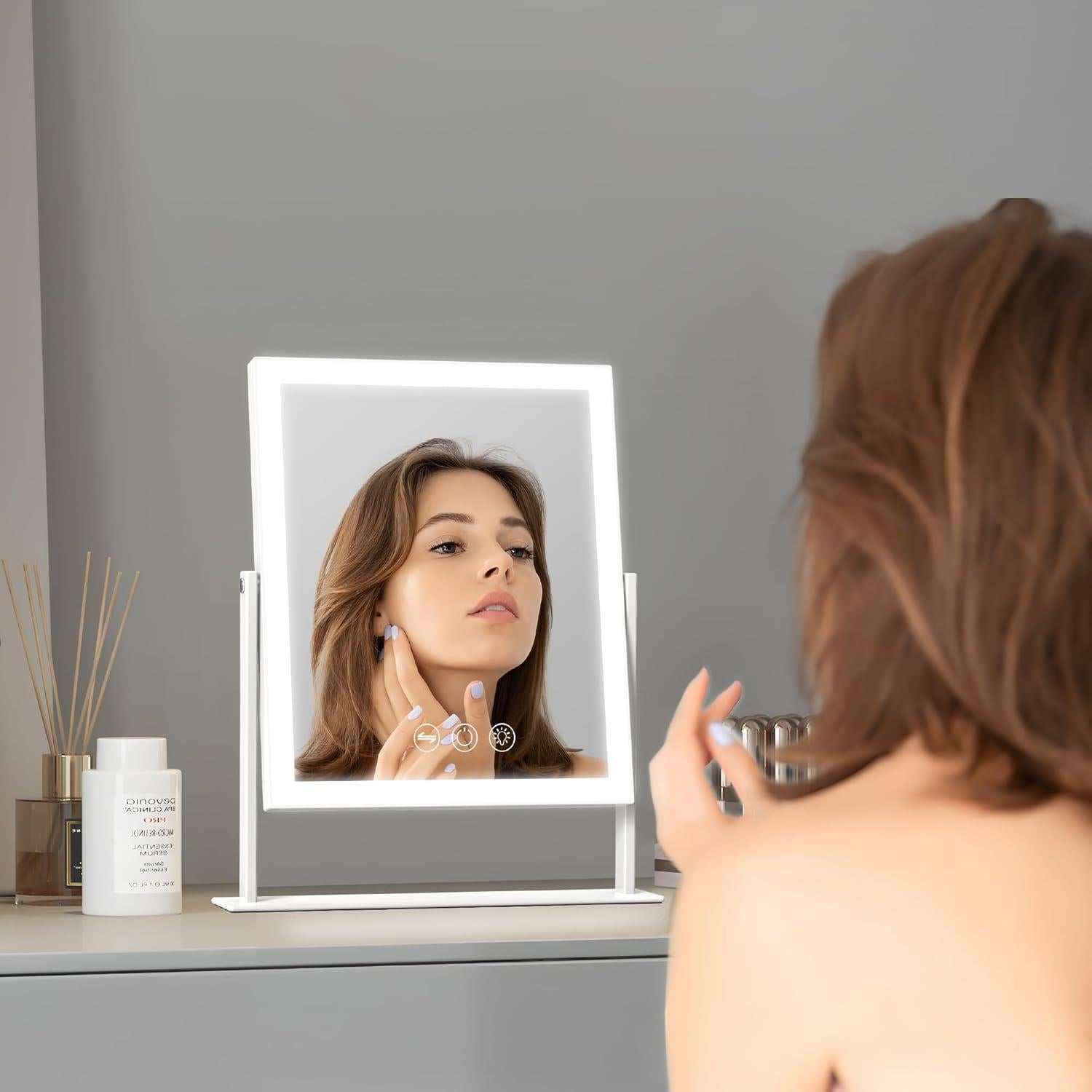 Espejo de Maquillaje VANITII Iluminado LED 30.48x22.86cm 3 Modos