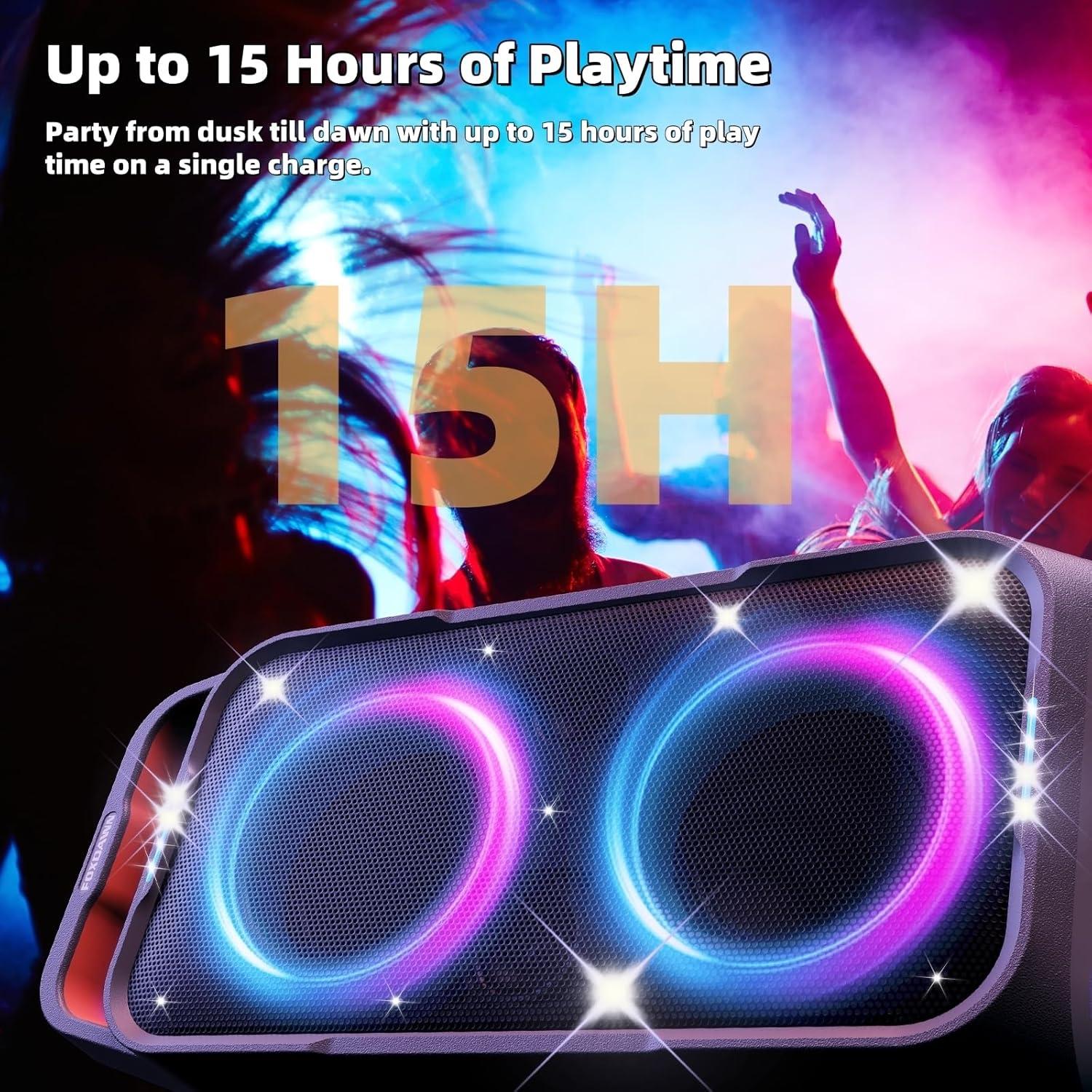 Altavoz Bluetooth Foxdawn PT300 240W con Luces LED