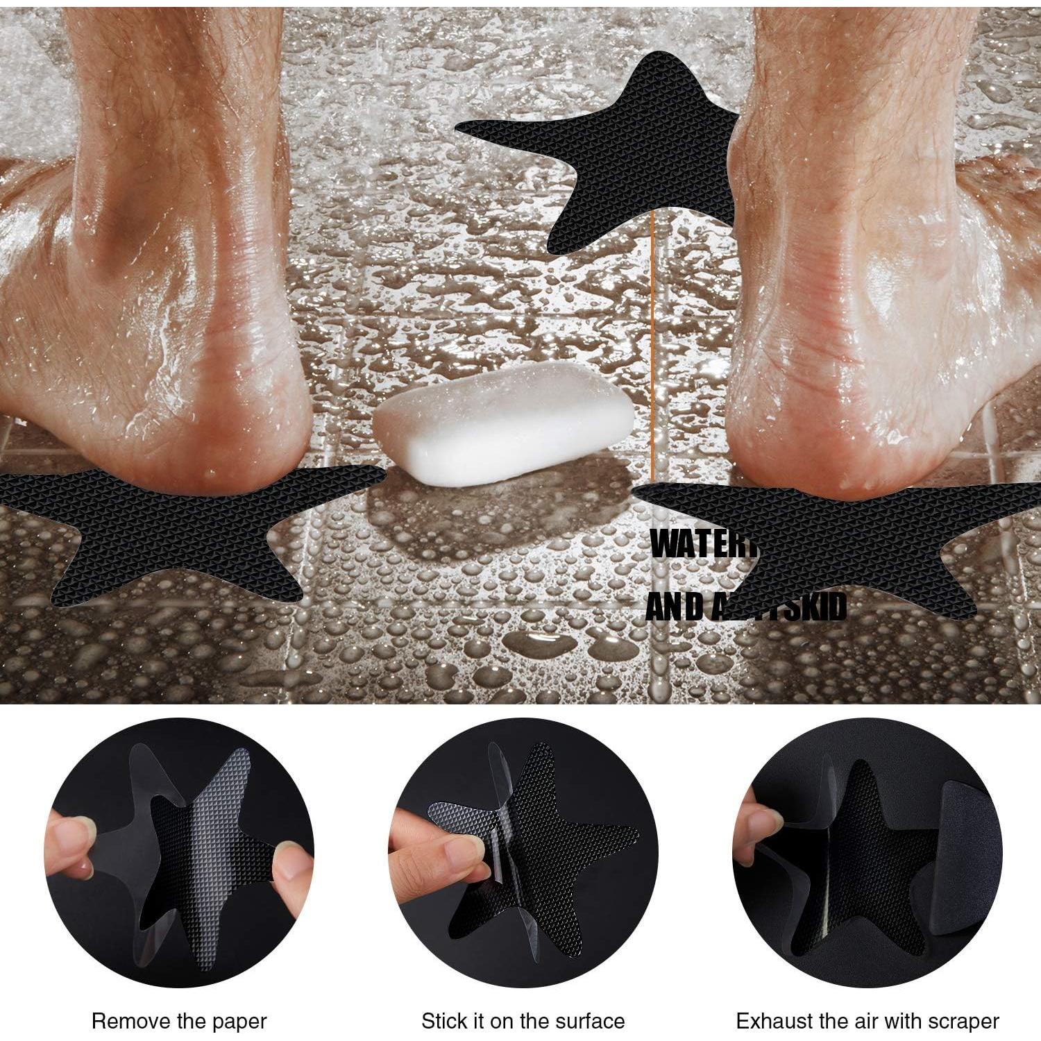 Pegatinas Antideslizantes Secopad para Ducha 24 Piezas Negras