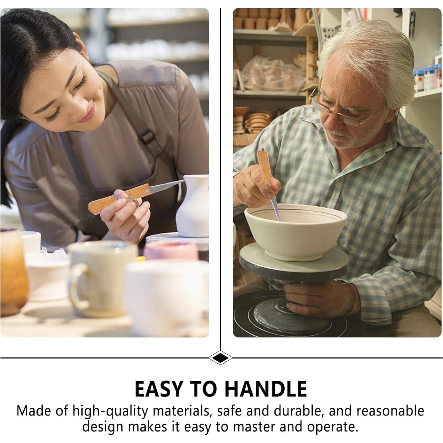 Cuchillo de Grabado EXCEART 2 Pcs Acero Inoxidable 16.5 cm