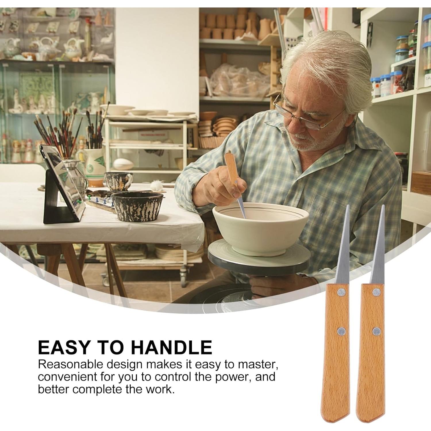 Cuchillo de Grabado EXCEART 2 Pcs Acero Inoxidable 16.5 cm