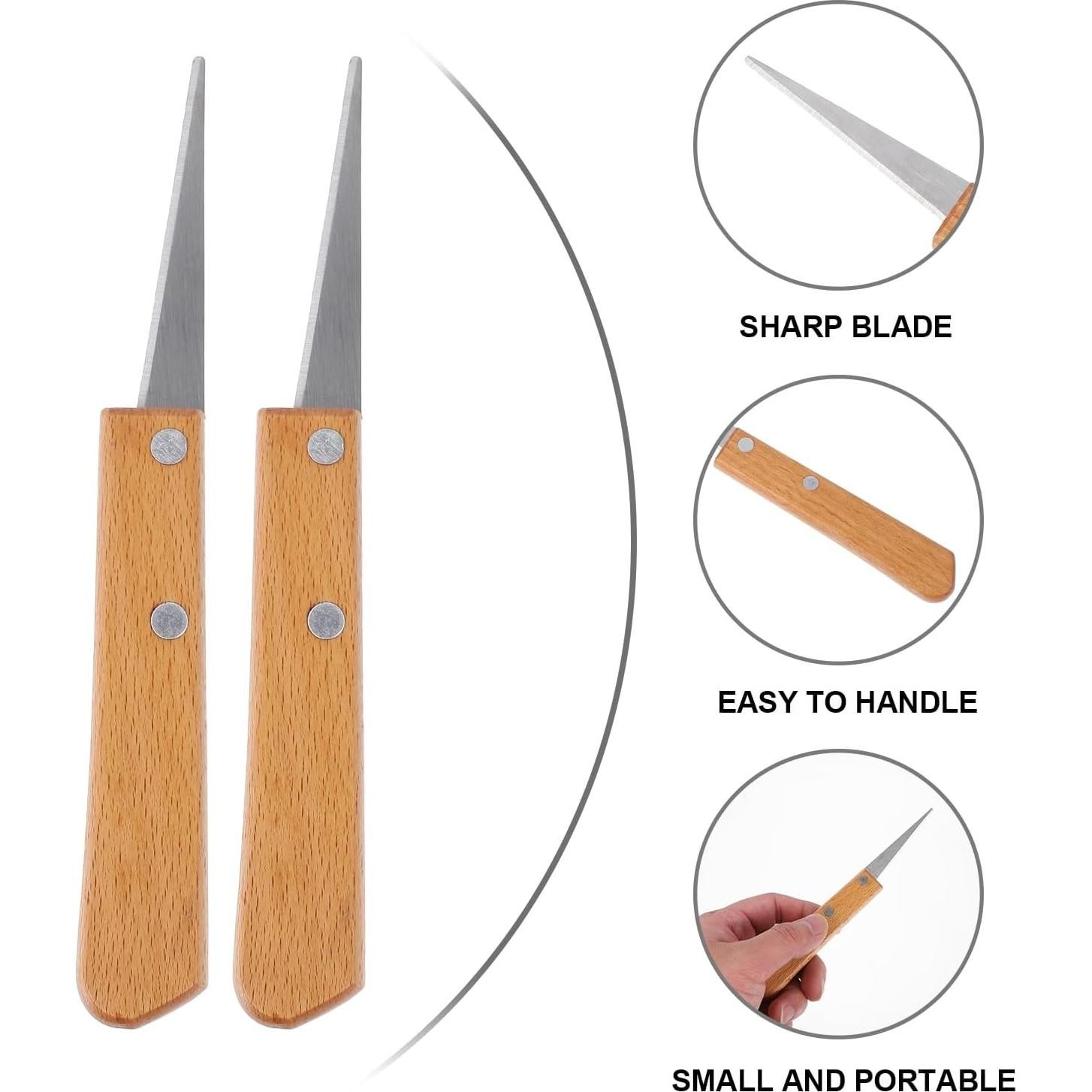 Cuchillo de Grabado EXCEART 2 Pcs Acero Inoxidable 16.5 cm