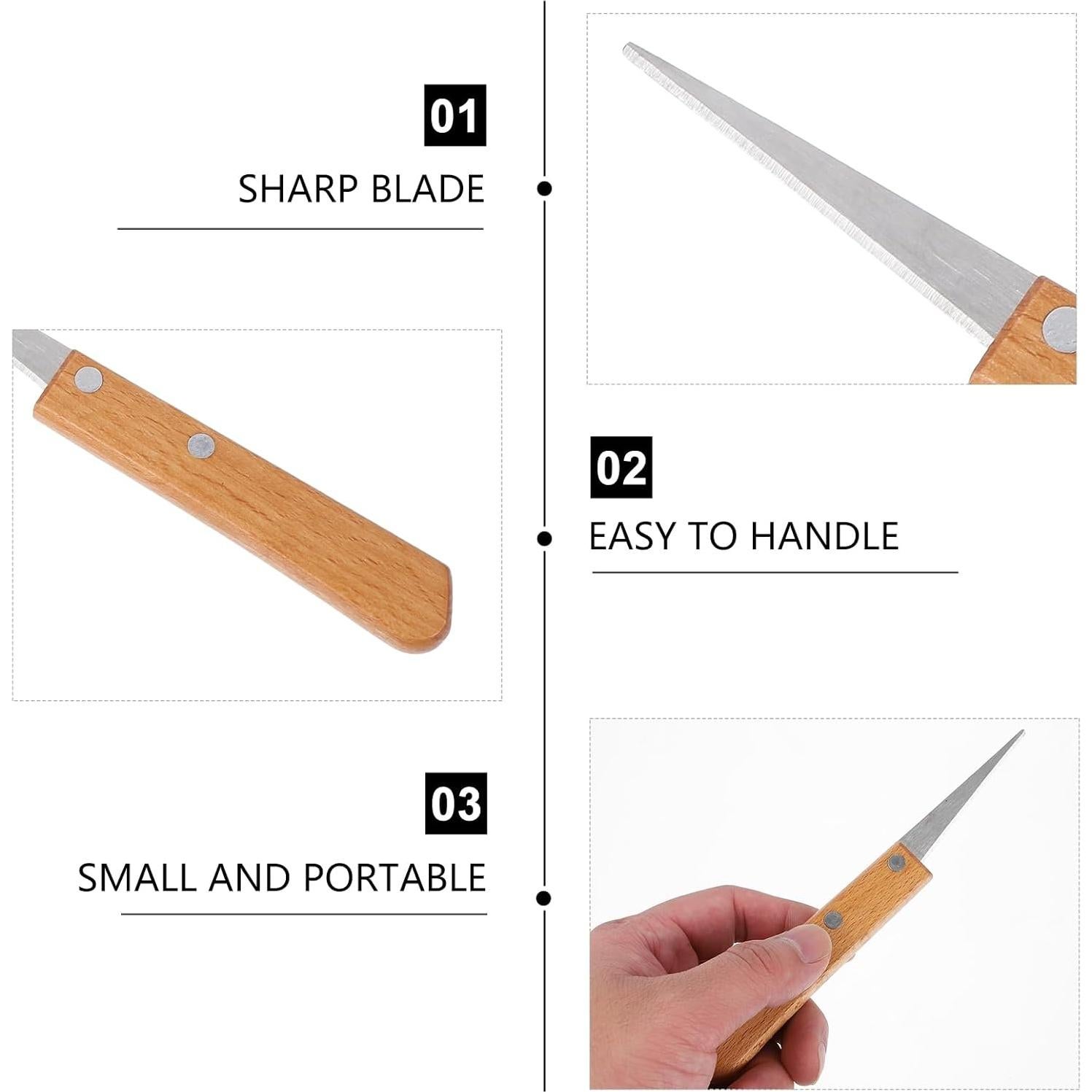 Cuchillo de Grabado EXCEART 2 Pcs Acero Inoxidable 16.5 cm