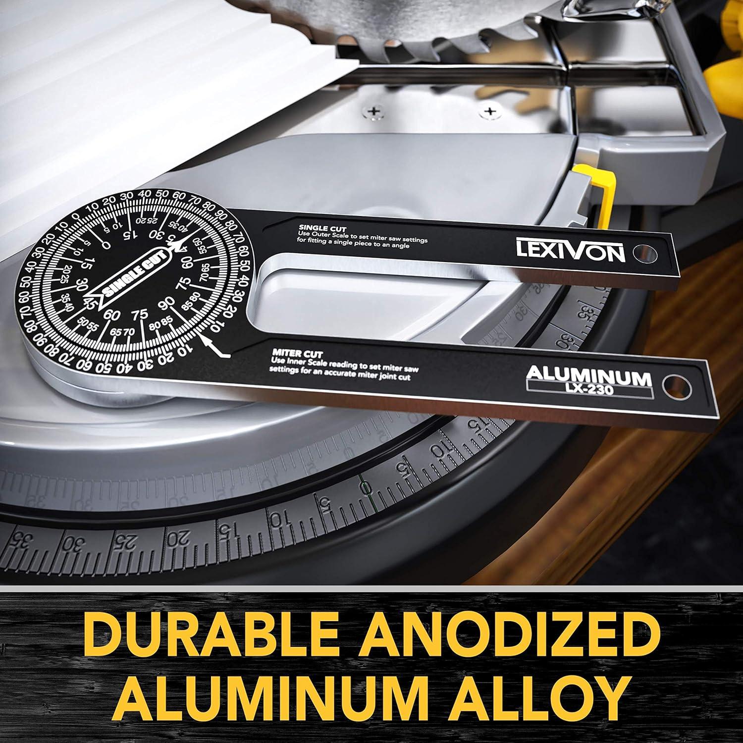 Protractor de inglete LEXIVON LX-230 17,78 cm acero anodizado