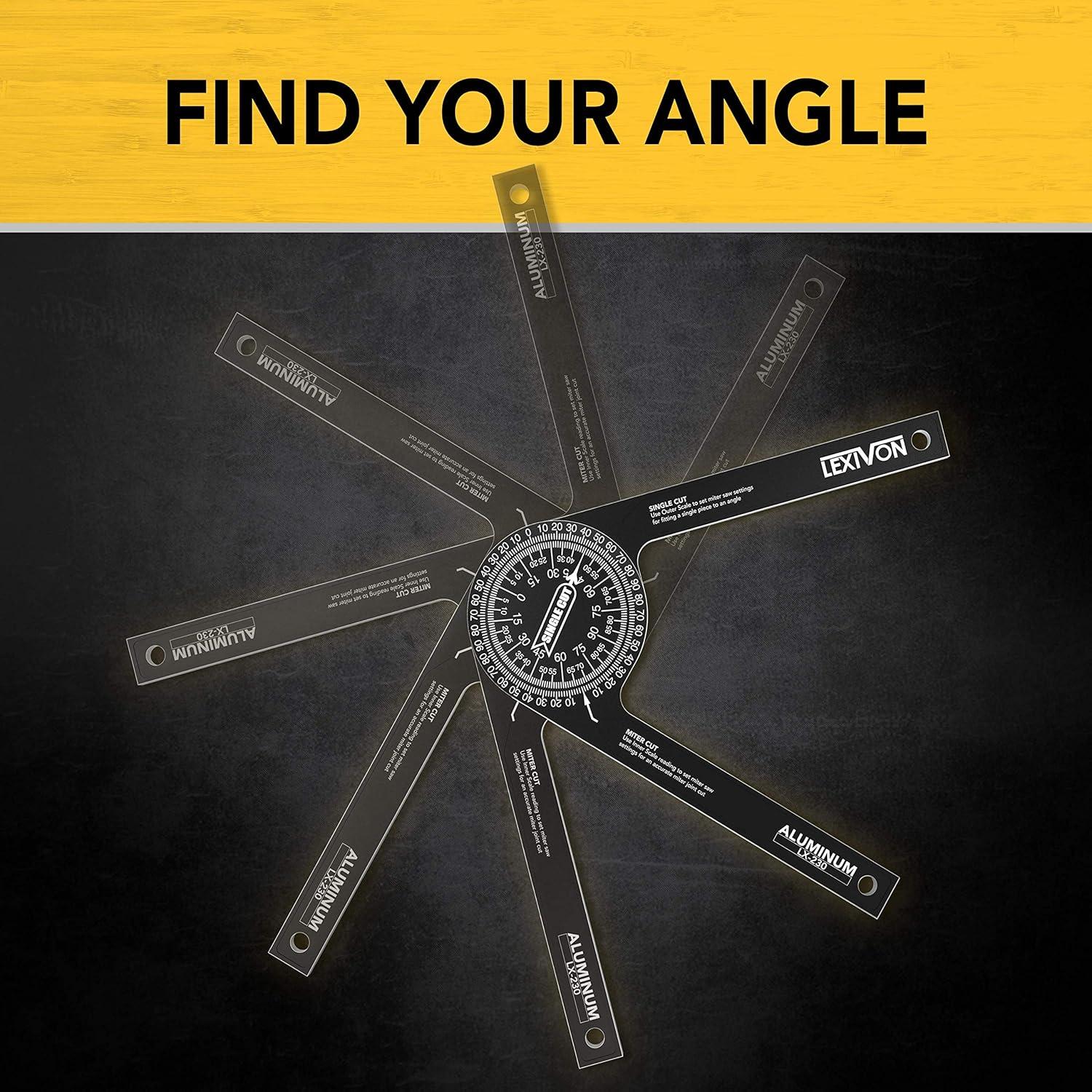 Protractor de inglete LEXIVON LX-230 17,78 cm acero anodizado