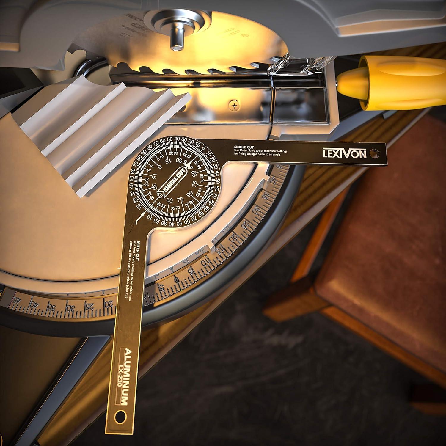 Protractor de inglete LEXIVON LX-230 17,78 cm acero anodizado