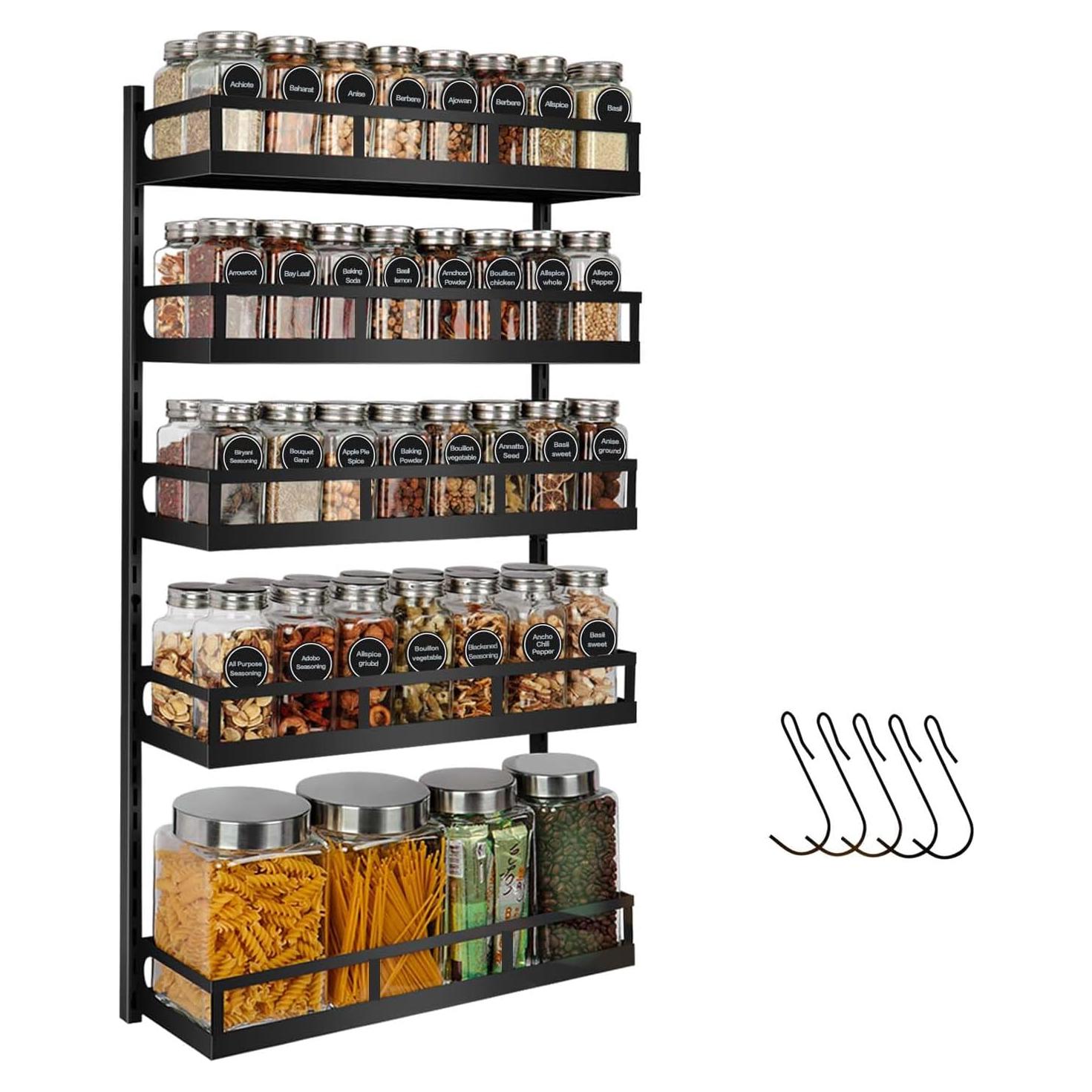 Organizador de Especias de Pared X-cosrack 5 Niveles Ajustable