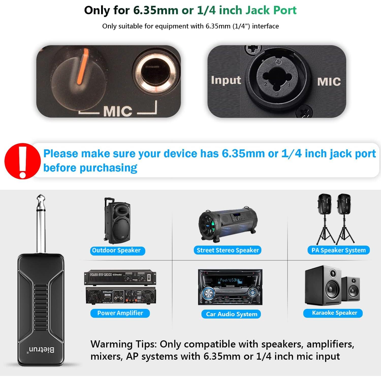 Micrófono Inalámbrico Bietrun wxm02 Doble Canal 50m