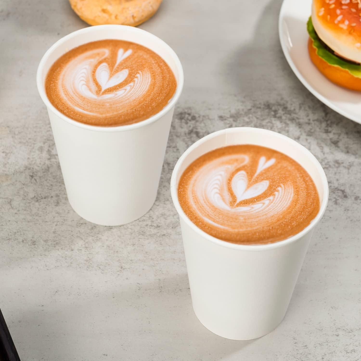 Tazas de Papel Desechables METAPRINT 12 oz - Paquete 300 Blancas