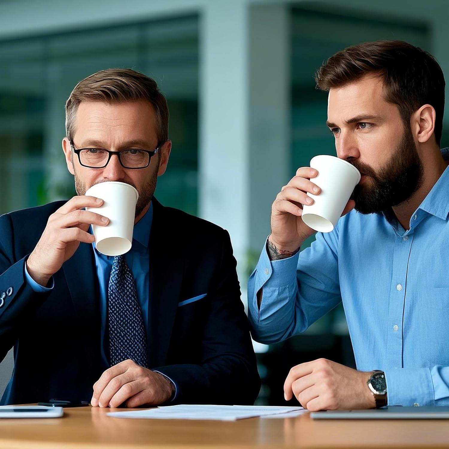 Paquete de 500 Tazas Desechables 8 oz METAPRINT Blancas