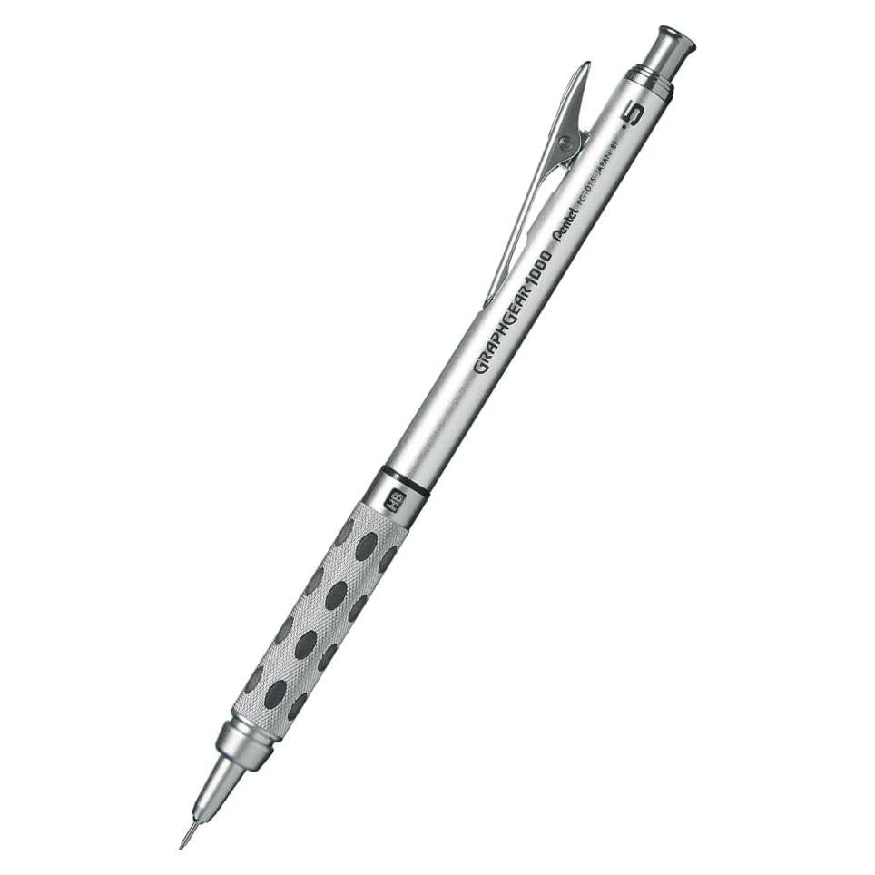 Lápiz Mecánico Pentel Graph Gear 1000 0.5mm Plata